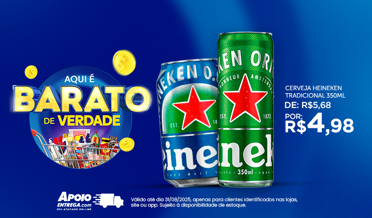Cerveja Heineken 350ml até 31/08